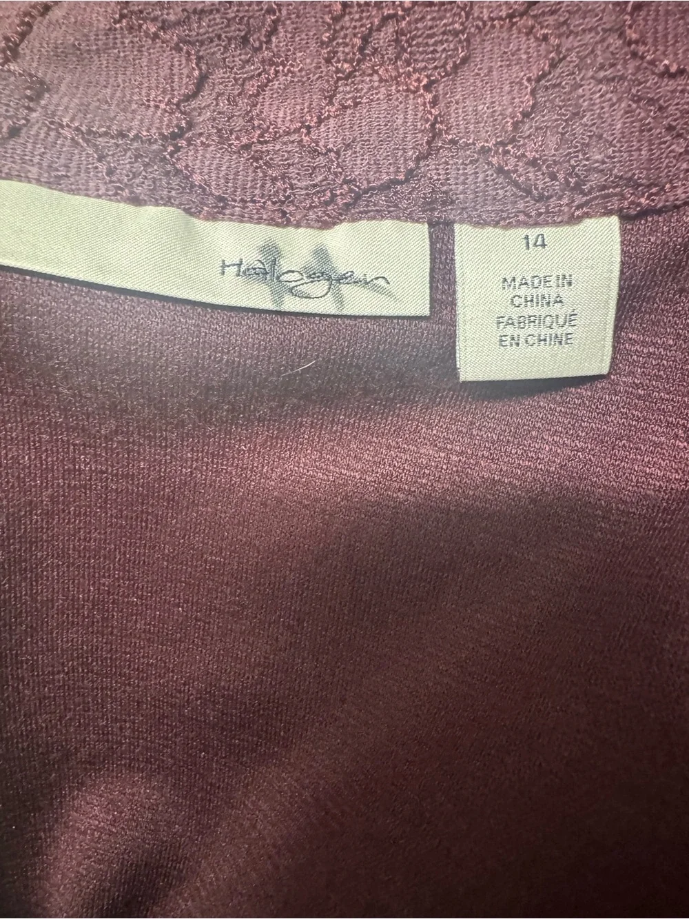 Halogen Burgundy Lace Pencil Skirt